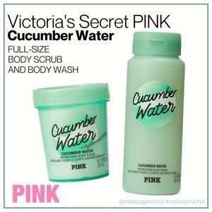 NWT VS PINK Cucumber Water Smoothing Body Scrub and Body Wash